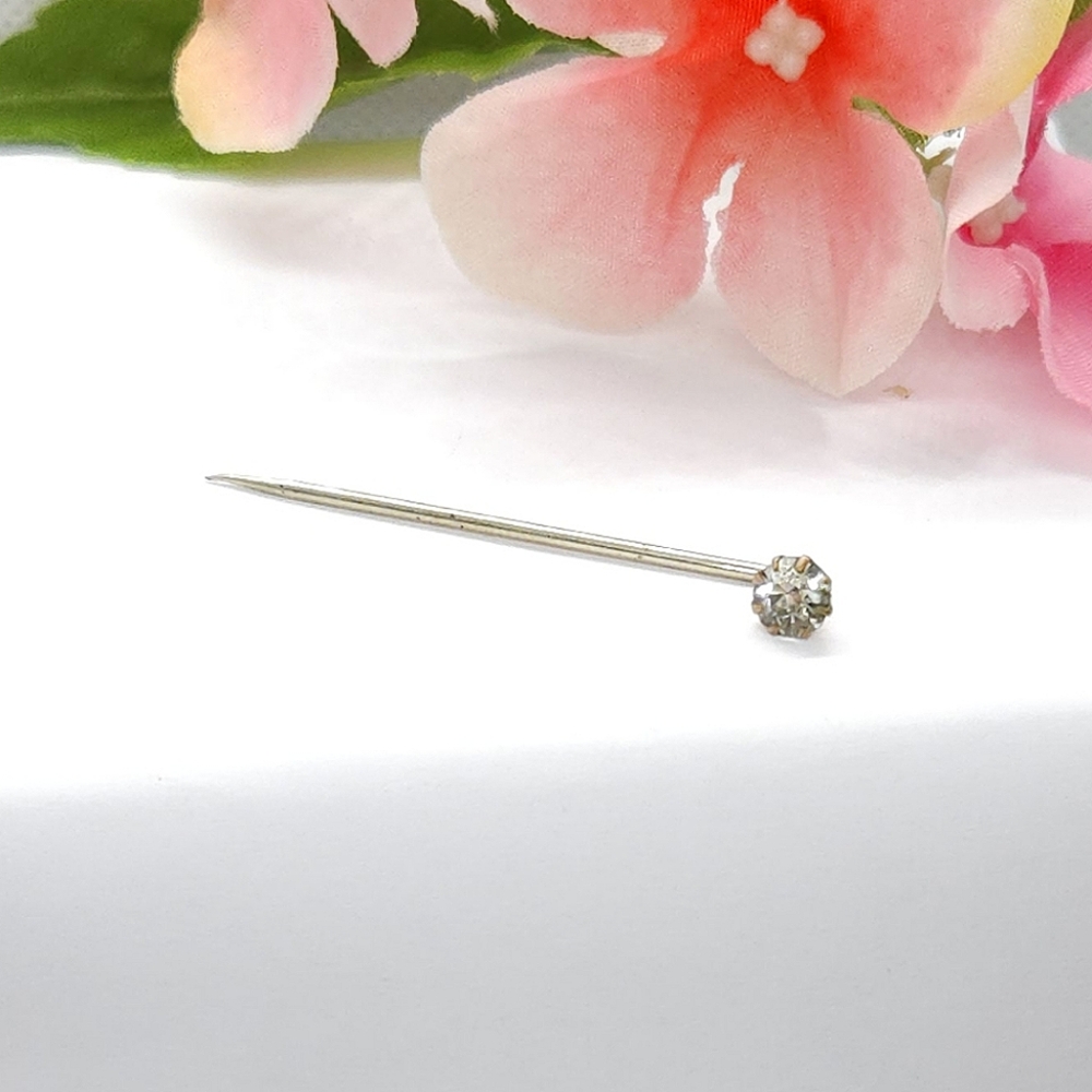 Antique Crystal Stone Hat Pin